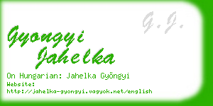 gyongyi jahelka business card